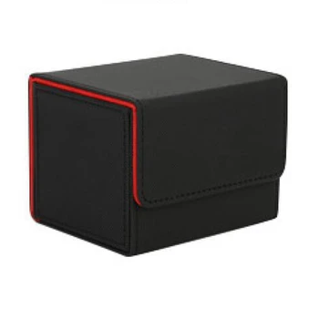 Коробка для карт 5X с боковой загрузкой, чехол для колоды карт Mtg Yugioh, держатель для карт 100 +, черный, красный