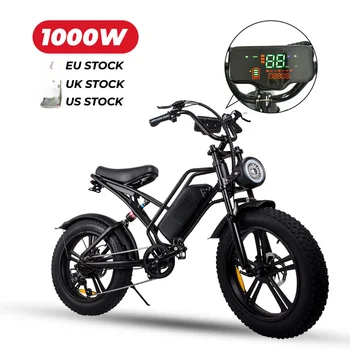 Склад ЕС США Электрический Велосипед 1000 Вт 750 Вт Мотор 15Ah Аккумулятор 45 км/ч Ebike Fat Tire Электрические велосипеды Мотоцикл